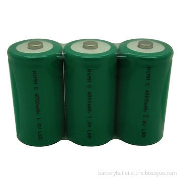 NiMH battery, size C, 4000mAh, 1.2V voltage rechargeable battery